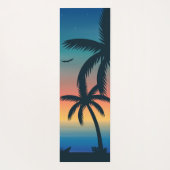 Tropisch zonsonderstel met palmbomen Yoga Mat (Achterkant)