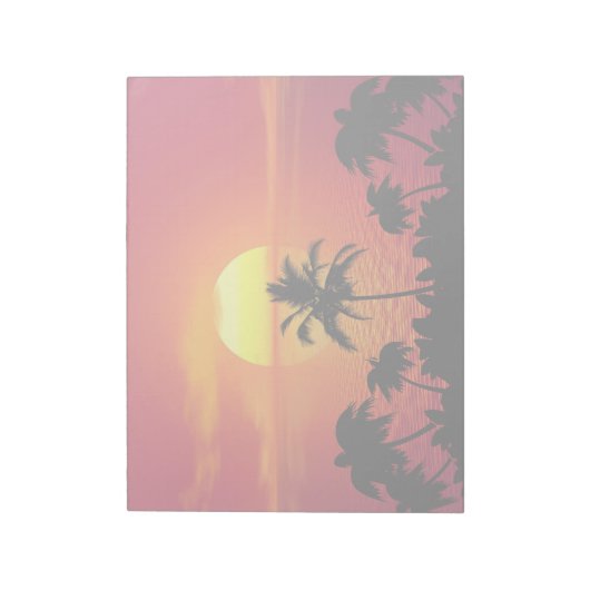 Tropisch zonsonderstel notitieblok (Linkerzijde)