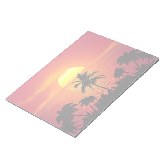 Tropisch zonsonderstel notitieblok (Schuin)