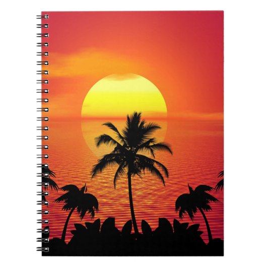 Tropisch zonsonderstel notitieboek (Voorkant)