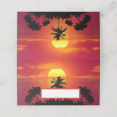 Tropisch zonsonderstel plaatskaartje (Buitenkant ongevouwen)
