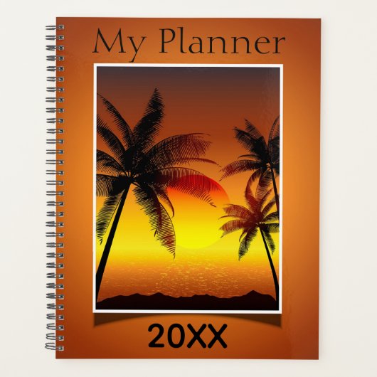 Tropisch zonsonderstel planner (Voorkant)