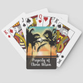 Tropisch zonsonderstel pokerkaarten (Achterkant)