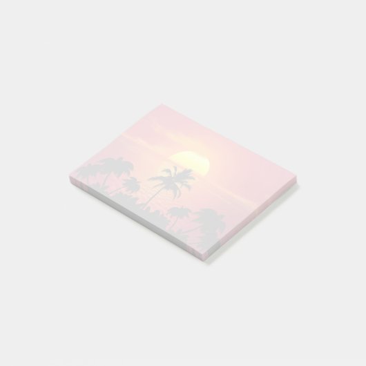 Tropisch zonsonderstel post-it® notes (Schuin)