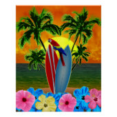 Tropisch zonsonderstel poster (Voorkant)