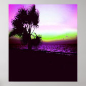 Tropisch zonsonderstel poster (Voorkant)