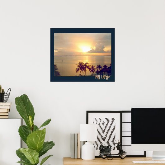 Tropisch zonsonderstel poster (Thuiskantoor)