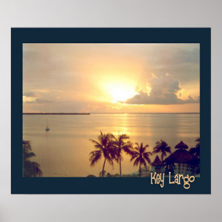 Tropisch zonsonderstel poster