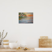 Tropisch zonsonderstel poster (Keuken)