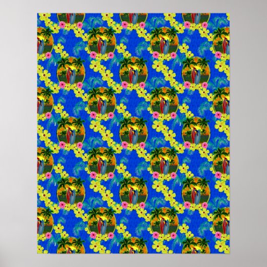 Tropisch zonsonderstel poster (Voorkant)