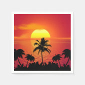 Tropisch zonsonderstel servet (Voorkant)