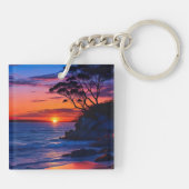 Tropisch zonsonderstel sleutelhanger (Achterkant)