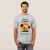 Tropisch zonsonderstel t-shirt (Voorkant volledig)