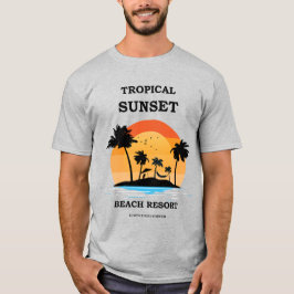 Tropisch zonsonderstel t-shirt