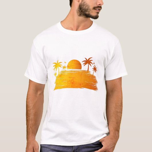 Tropisch zonsonderstel t-shirt (Voorkant)