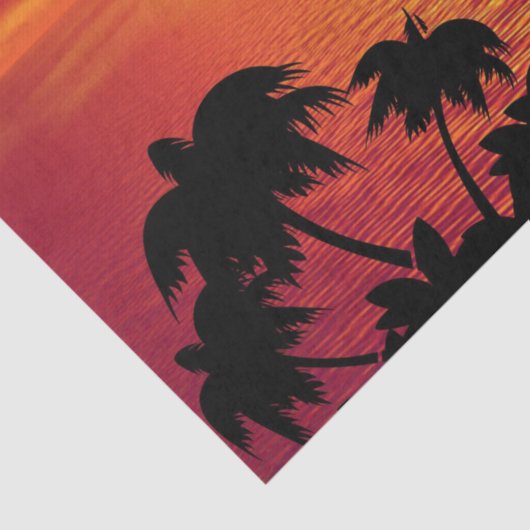 Tropisch zonsonderstel tissuepapier (Detail)