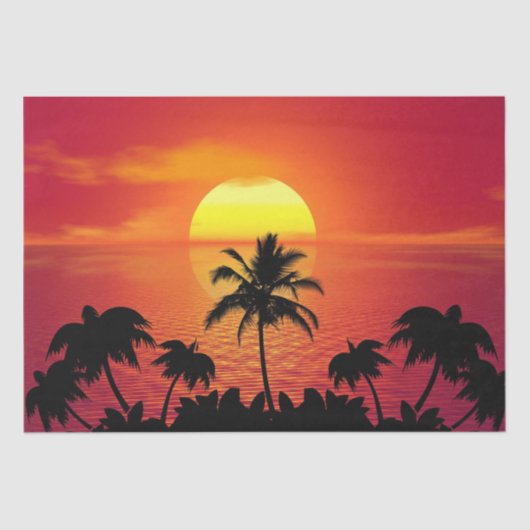 Tropisch zonsonderstel tissuepapier (Voorkant)