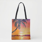 Tropisch zonsonderstel tote bag (Voorkant)