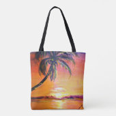 Tropisch zonsonderstel tote bag (Achterkant)