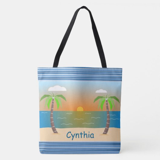 Tropisch zonsonderstel tote bag (Voorkant)