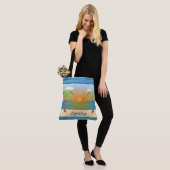 Tropisch zonsonderstel tote bag (Op model)