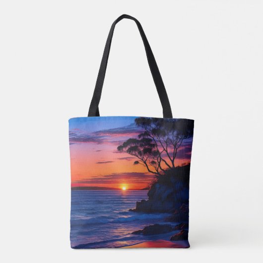 Tropisch zonsonderstel tote bag (Achterkant)