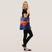 Tropisch zonsonderstel tote bag (Op model)
