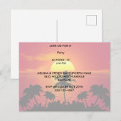 Tropisch zonsonderstel uitnodiging briefkaart (Voorkant / Achterkant)