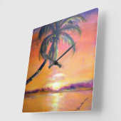 Tropisch zonsonderstel vierkante klok (Hoek)