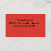 Tropisch zonsonderstel visitekaartje (Achterkant)