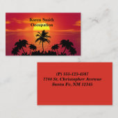 Tropisch zonsonderstel visitekaartje (Voorkant / Achterkant)