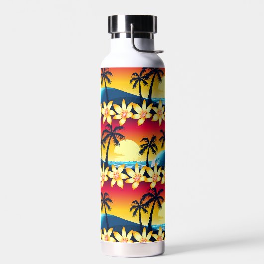 Tropisch zonsonderstel waterfles (Links)