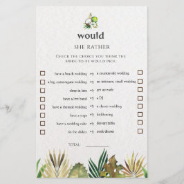 Tropisch zou ze liever Vrijgezellenfeest gamen Kaa