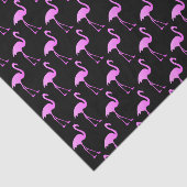 Tropisch zwart en roze flamingo patroon tissuepapier (Detail)