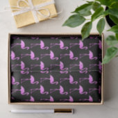 Tropisch zwart en roze flamingo patroon tissuepapier (Geschenk)