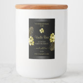 Tropisch zwart Gold-productlabel Hawaiian Flowers Voedselcontainer Etiket (Voorkant)