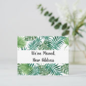 Tropisch Zwart Wij hebben Nieuw Adres bewogen Briefkaart (Staand voorkant)