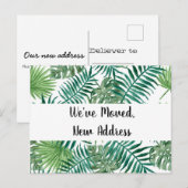 Tropisch Zwart Wij hebben Nieuw Adres bewogen Briefkaart (Voorkant / Achterkant)