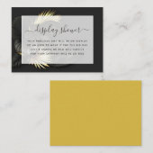 Tropisch zwart-wit Vrijgezellenfeest Informatiekaartje (Voorkant / Achterkant)