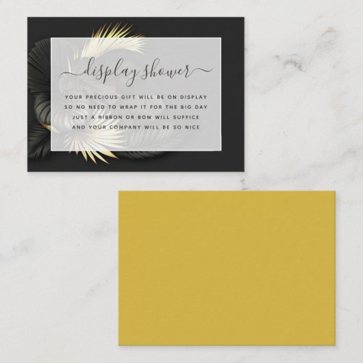 Tropisch zwart-wit Vrijgezellenfeest Informatiekaartje (Voorkant / Achterkant)