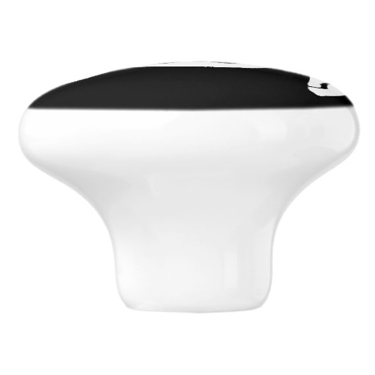 Tropisch zwart-wit Zee Keramische Knop (Zijkant)