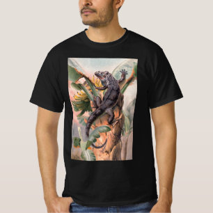 Tropisch zwarte Iguana,  wild reptieldier T-shirt