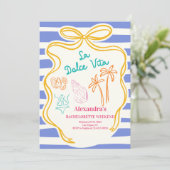 Tropisch zwembad Bachelorette weekend Kaart (Staand voorkant)