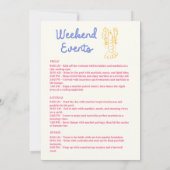 Tropisch zwembad Bachelorette weekend Kaart (Achterkant)