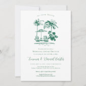 Tropisch Zwembad | Brunch 's ochtends na de bruilo Kaart (Voorkant)