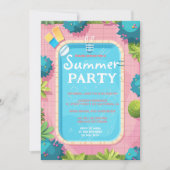 Tropisch Zwembad Party Fun Summer Kaart (Voorkant)