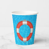 Tropisch zwembad Party | Zomer verjaardag Papieren Bekers (Achterkant)