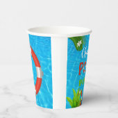 Tropisch zwembad Party | Zomer verjaardag Papieren Bekers (Rechts)