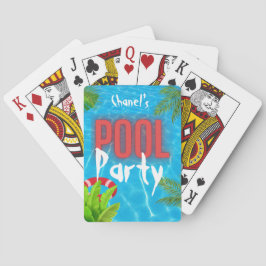 Tropisch zwembad Party | Zomer verjaardag Pokerkaarten