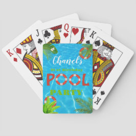 Tropisch zwembad Party | Zomer verjaardag Pokerkaarten